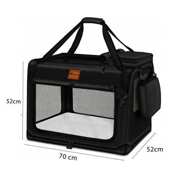 Cușcă Tresko pentru câini și pisici 70x52x52 cm TRESKO THDB-009 - Neagră