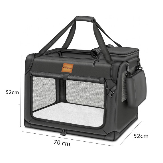 Cușcă Tresko pentru câini și pisici 70x52x52 cm TRESKO THDB-003 - Gri