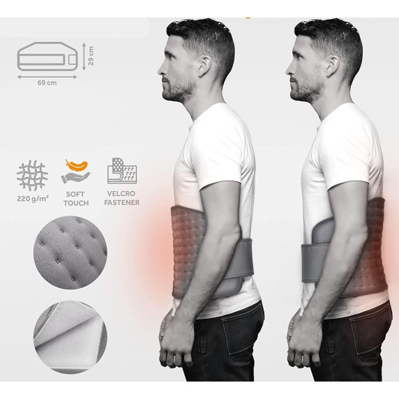 Vyhrievacia dečka na brucho a chrbát TRESKO 1211-003 - béžová