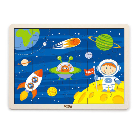 Jucărie cu forme din lemn - VIGA - Spațiul cosmic