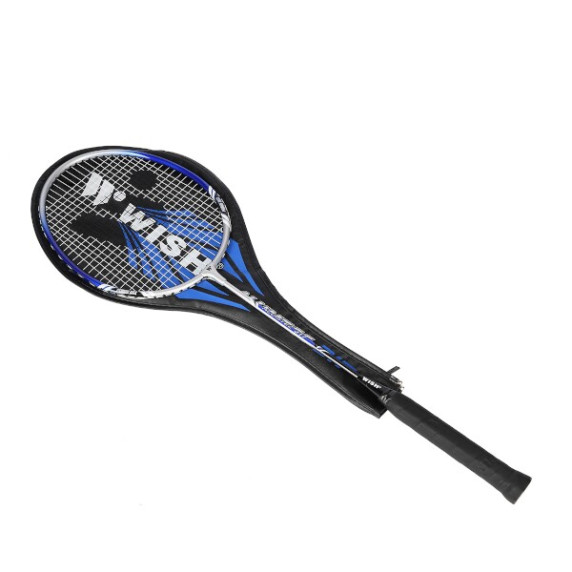 Bedmintonová raketa WISH Alumtec 317 strieborno-modrá