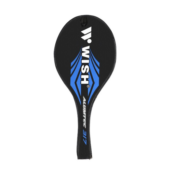 Bedmintonová raketa WISH Alumtec 317 strieborno-modrá