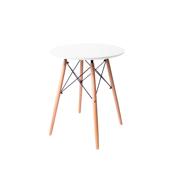 Skandináv stílusú kerek étkezőasztal 60 cm AGA MR2030-WHITE - Fehér