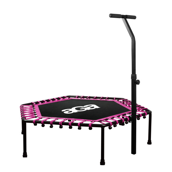 FITNESS Trambulin kapaszkodóval 130 cm AGA MR1130PINK - Rózsaszín