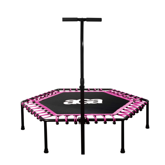FITNESS Trambulin kapaszkodóval 130 cm AGA MR1130PINK - Rózsaszín