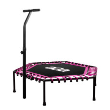 FITNESS Trambulin kapaszkodóval 130 cm AGA MR1130PINK - Rózsaszín - 