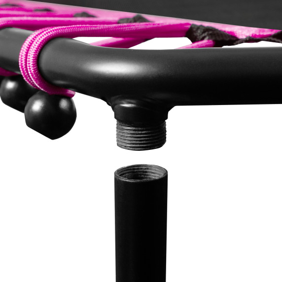 FITNESS Trambulin kapaszkodóval 130 cm AGA MR1130PINK - Rózsaszín