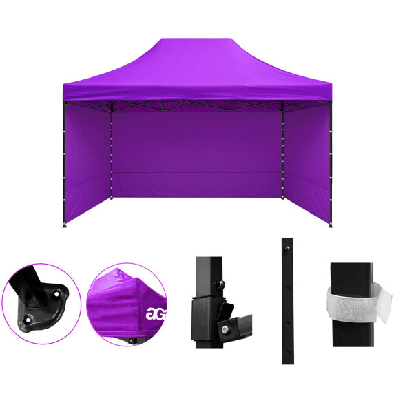 Nožnicový stánok PARTY 3x4,5 m AGA MR3x4,5Purple - fialový