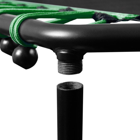 Trambulină Aga Fitness de 130 cm cu mâner - verde