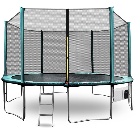 Trambulină 400 cm cu plasă de protecție exterioară - verde închis - AGA SPORT PRO MRP1013DG Trambulină 400 cm cu plasă de protecție exterioară - verde închis - AGA SPORT PRO MRP1013DG